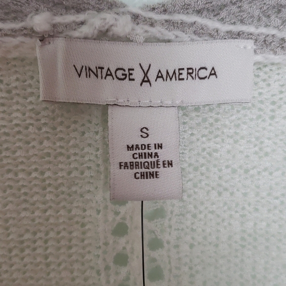 Vintage America Open Drop Shoulder Cardigan NWT - Picture 6 of 7